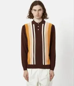BEAMS PLUS ビームスプラス　Knit Polo Stripe 12G
