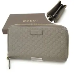 ✨Aランク✨ GUCCI 長財布 インターロッキング マイクログッチシマ GG 