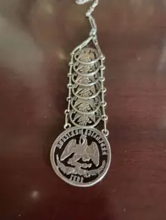 値下げMAX！アンティークMexico銀貨透彫ネックレス
