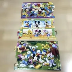 ディズニー ミッキー＆フレンズ パズル 3枚セット 知育玩具　お家遊び