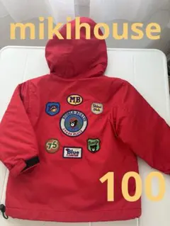 ミキハウスダブルビー裏フリース赤ジャンパー100サイズ