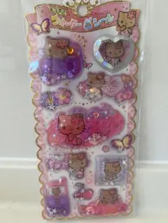 キラキラウォーターインシール 日焼けキティ ハローキティ ウォーターシール 新品