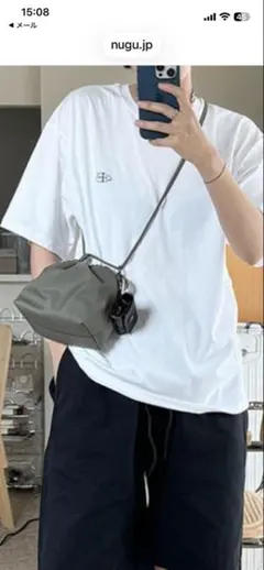 ●nugu POIKドローストリングショルダーバック　小さいサイズ