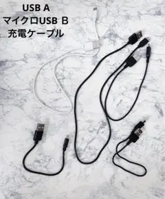 USB Type A、マイクロUSB Type B 充電ケーブル 5本セット