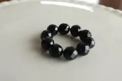 オニキス シンプル フルエタニティリング 指輪 金属アレルギー対応のサムネイル