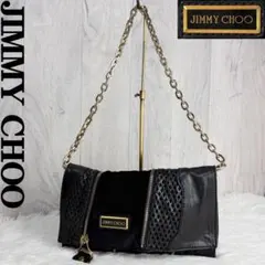 希少♡ジミーチュウ チェーン キルティング レザー 2way トートバッグ 