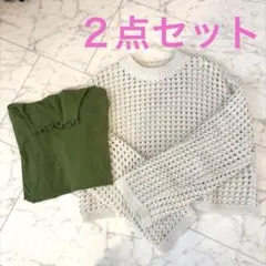 H&M ホールニットセーター Ｍ、シアートップス