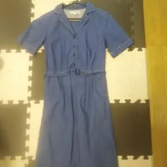 INES DE LA FRESSANGE 半袖シャツワンピース Mサイズ ブルー