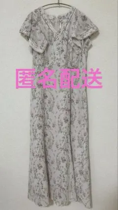 リランドチュール LAURA ASHLEYコラボ パフスリーブプリントワンピース