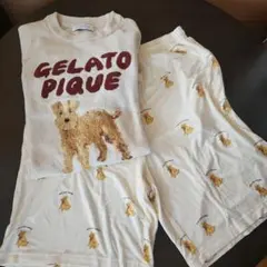 GELATO PIQUE HOMME ドッグ柄 ルームウェア 上下セット Lのサムネイル