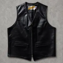 美品■schott レザーベスト　193V 本革　ブラック　XLのサムネイル