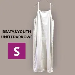 ビューティーアンドユース　ユナイテッドアローズ　ポリエステルサテン　キャミワンピ