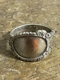 ヴィンテージ花柄スプーンリング20号