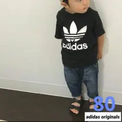 新品タグ付☆アディダス オリジナルス キッズ ベビー ロゴTシャツ 80cm