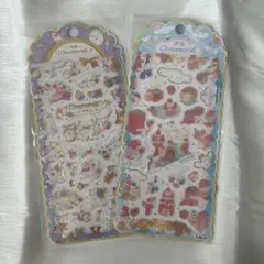 【海外限定、正規品、サンリオライセンス取得】 シナモロール ステッカーシート2枚