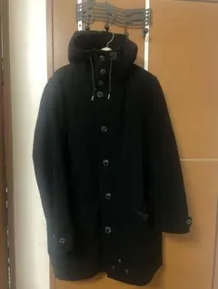 JOURNAL STANDARD HOME STEADフード付き黒ウールコート