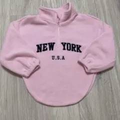 NEW YORK U.S.A ハーフジップ フリース ピンク