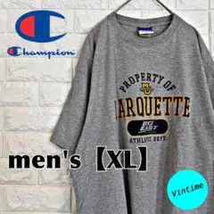 y451【Champion】プリントロゴTシャツ【メンズXL】ブルー - メルカリ