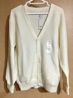 新品タグ付き［GU ］ウォッシャブルカーディガン　オフホワイト/M ユニセックス