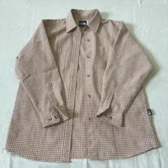 ノースフェイス レディース M チェックシャツ 長袖 ナチュラル系