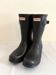 【ほぼ未使用】HUNTER ハンター　ブラック長靴　レインブーツ　U6