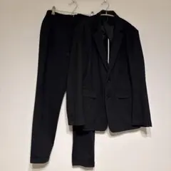 ブラック テーラードジャケット スーツ セットアップ