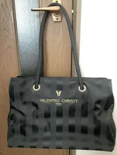 ★VALENTINO CHRISTY ナイロン ボストンバッグ トートバッグ 黒のサムネイル