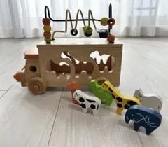 木製 知育玩具　エドインター　音いっぱいつみき& アニマルビーズバス