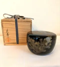 イ777 棗『塗師 松斉』『曳舟蒔絵 中棗 共箱』茶器 茶入 茶道具 - メルカリ