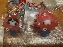 ミャクミャク　サンリオ　クリアキーホルダー　クロミ&マイメロ