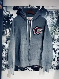 CALEE グレー フルジップパーカー