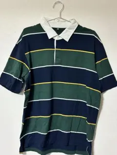 UNIQLO XL ポロシャツ ネイビー/グリーン