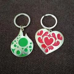 一番くじ　ゼルダの伝説　メタルチャーム　キーホルダー　ハートの器　がんばりの器