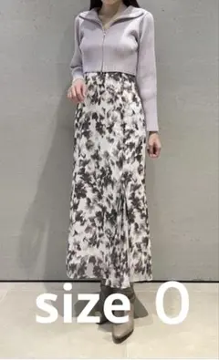 SNIDEL オーガンジープリントスカート