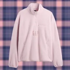 GAP ピンク フリースハーフジップジャケット