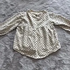 ドット柄長袖ブラウス 130cm