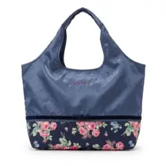 ♡ローラアシュレイ エコバック ネイビー/ローズ　花柄