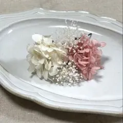 ドライフラワー髪飾りヘッドドレス　成人式結婚式前撮り祭り卒業式七五三