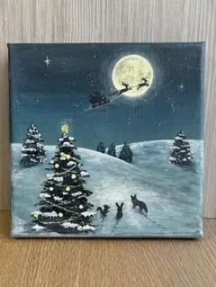 ふるるん様専用☆２点☆アクリル画☆キャンバス☆15×15☆小型☆原画