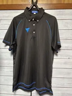 VICTAS スポーツポロシャツ ブラック/ブルー　Lサイズ