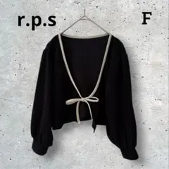 【r・p・s 】　アールピーエス　ボレロ　黒　リボン　ドルマン　美品のサムネイル