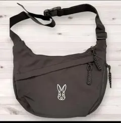 ウサギロゴ ショルダーバッグ　ブラック