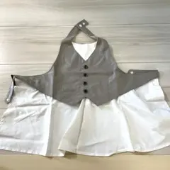 未使用　MARLMARL グレーエプロン　80〜90cm