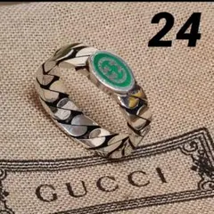 新品未使用 GUCCI インターロッキングG エナメルリング 24号のサムネイル