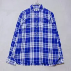 ジェイクルー チェック柄 プルオーバー シャツ 長袖 ブルー (XXS)