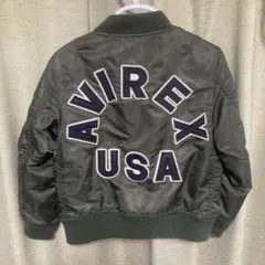 AVIREX MA-1ジャケット ダークグリーン　110 こども