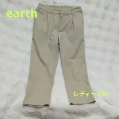 earth カジュアルパンツ ウエストゴムM ベージュのサムネイル