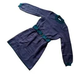 REDYAZEL レディアゼル ニットワンピース 長袖 赤 ダークグリーン F