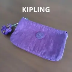 Kipling 　ポーチ パープル 　12✕19のサムネイル