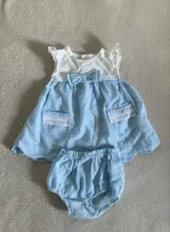 ベビー服 トップス＆ブルマ セットアップ 水色のサムネイル